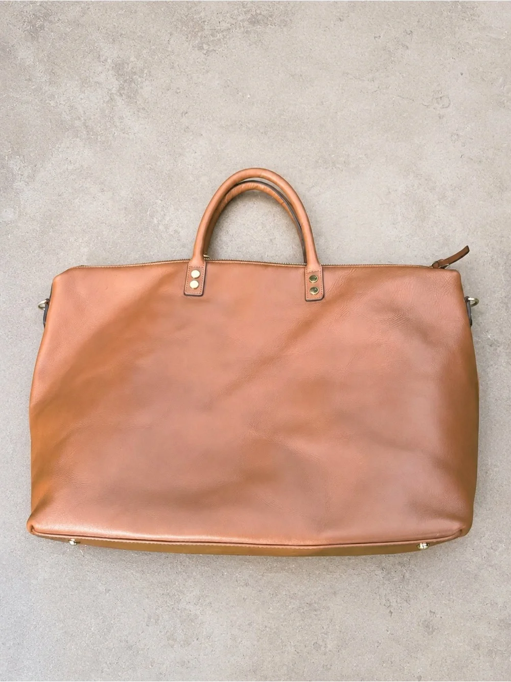 Mark & Graham Large Leather Weekender Travel Tote - Picture 2 of 5